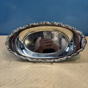 Vintage Silver Plate Bread Tray Oneida Dish Georgian Scroll - Picture 1 of 6