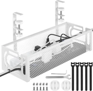 Under Desk Cable Tray Management No Drill Tidy Wire Cord Storage Rack Organizer - Photo 1/7