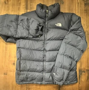 Mens M The North Face Navy Blue Nuptse 700 Fill Full Down Puffer Snowboarding - Picture 1 of 4