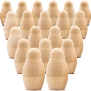 Unpainted Nesting Dolls Lot of 60 pcs - Blank Nesting Dolls - DIY Nesting Dolls - Picture 1 of 6