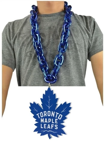 New NHL TORONTO MAPLE LEAFS Fan Chain BLUE Necklace 3D Foam Cover