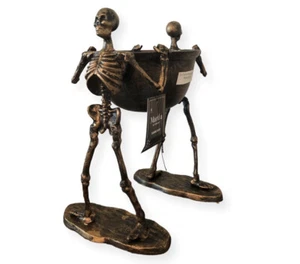 Martha Stewart Skelett Servierschale 11,5"x15,5" Antik Bronze Halloween Neu im Karton - Bild 1 von 10