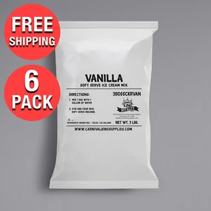 Commercial Restaurant 3 lb. Vanilla Soft Serve Ice Cream Mix for Ice Cream Shop - Picture 1 of 12