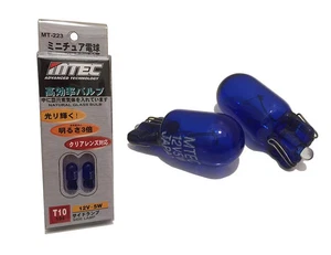 2 Stück MTEC W5W STANDLICHT LAMPEN BIRNEN blau weiß T10 12V 5W MT-223 XENON LOOK - Bild 1 von 3