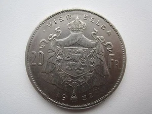 20 francos Bélgica 1932 - Imagen 1 de 2