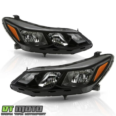 All Black 2016-2019 Chevy Cruze Halogen Non-LED Headlights Headlamps Left+Right - Image 1 of 4