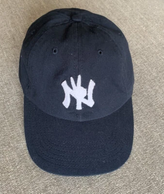 New York Yankees Peace Sign NY Adjustable Navy Dad Hat Cap SGA Bestplanet - Изображение 1 из 3