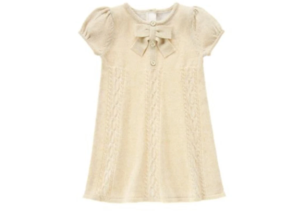 NUEVO VESTIDO DE PUNTO DORADO GYIRLS TALLAS NUEVAS - 18-24 meses, 3T * Foto 1 de 1