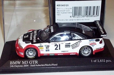 MINICHAMPS 1/43 400042121 BMW M3 GTR #21 24h DAYTON 2004 AUBERLEN/MARKS/HAND - Immagine 1 di 4