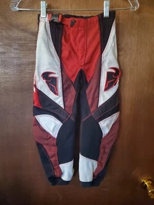 Thor MX Phase Riding Motocross Pants Youth Size 20 black white red padded nylon - Picture 1 of 13