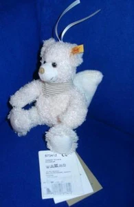 Steiff Teddy Bär Engel Schutzengel 16 cm creme Knopf Fahne 673412 NEU Etikett - Bild 1 von 2