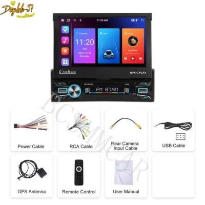 Radio estéreo inalámbrica Carplay Android pantalla táctil automática reproductor de automóvil Bluetooth GPS Foto 1 de 4