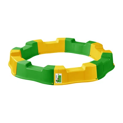 PAFEN Sandkasten Kunststoff Ø 160 Sandbox Rund Sandkiste Outdoor Gelb/Grün