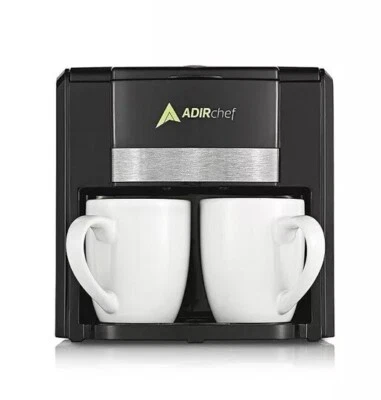 Кофеварка на 2 чашки черная с автоматическим отключением кружки 2–3,4 дюйма - Изображение 1 из 4