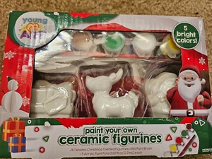 Young At Art Paint Your Own Series 3 Ceramics Christmas Theme Figures Ships Fast - Picture 1 of 5