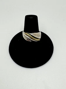 VINTAGE 925 STERLINGSILBER - MEXIKO BICOLOR RING GRÖSSE 7 - Bild 1 von 6