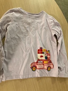 Hanna Andersson Sueded Jersey Art Tee Soft Violet 10 140 CM Car Presents Graphic - Picture 1 of 3