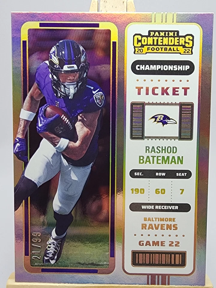 Rashod Bateman 2022 Panini Contenders Championship Ticket #6 /99 Ravens - Image 1 of 2
