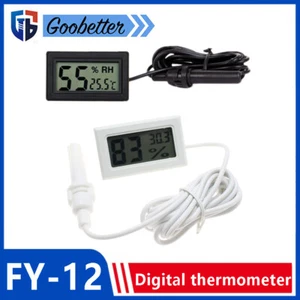 Digital LCD Termómetro Higrómetro Temperatura Humedad Medidor Sonda Sensor - Imagen 1 de 5