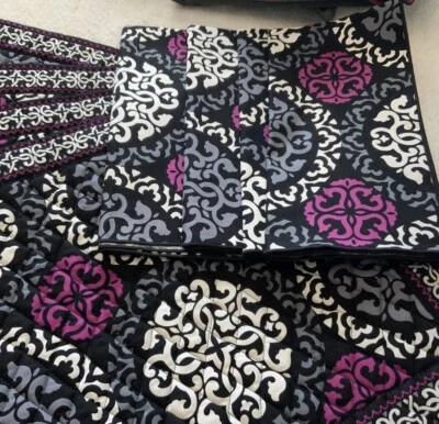 Vera Bradley Retired Canterbury Magenta Reversible Set 4 Placemats & 4 Napkins - Image 1 of 4
