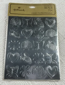 Vintage 1979 Punze Silber foliert Aufkleber/Siegel neu aus altem Lagerbestand versiegelt (4 Blätter pro Packung) - Bild 1 von 6