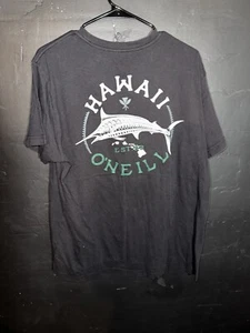 O'Neill Hawaii Graphic Tee T Shirt Adult XL Black Double Sided Marlin Standard - Picture 1 of 6