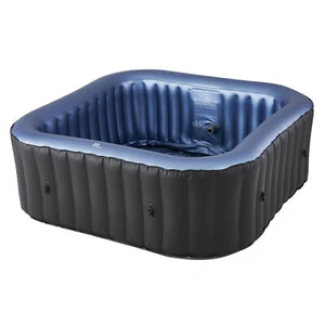 MSpa Square Inflatable Bubble Massage Spa, 4 to 6 Person Outdoor Hot Tub, Tekapo - Picture 1 of 8