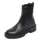 G3762 stivaletto donna UNISA black leather/fabric ankle boots women