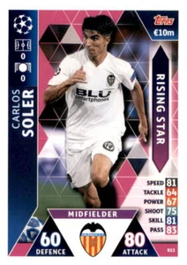 2018-19 Topps Match Attax UEFA Champions League #RS3 Carlos Soler Rising Stars - Picture 1 of 2