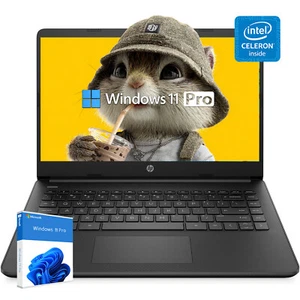 2025 HP 14" HD Laptop computer Intel Celeron 16GB RAM 384GB Win11Pro notebook - Picture 1 of 7