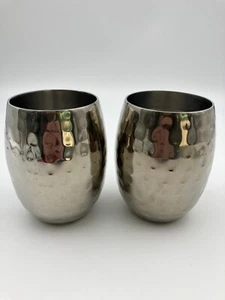 Meacham 16 oz. Stainless Steel Double Walled Stemless Wine Drink Mule Set of 2 - Picture 1 of 7