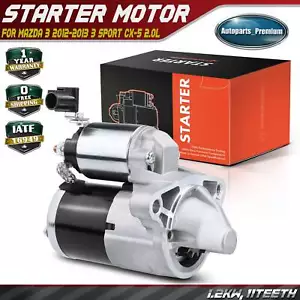 Starter Motor for Mazda 3 3 Sport 2012-2013 CX-5 2013 L4 2.0L 1.2KW 12V CW 11T - Picture 1 of 8