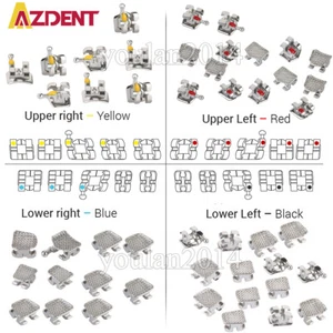 Brackets de ortodoncia dental AZDENT mini/estándar MBT/Roth 022/018 gancho 345 - Imagen 1 de 31