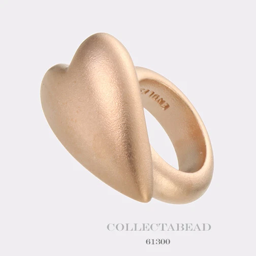 Authentic Endless Silver Rose Gold Plated Brushed Heart Gold Bead 61300 - Image 1 of 1