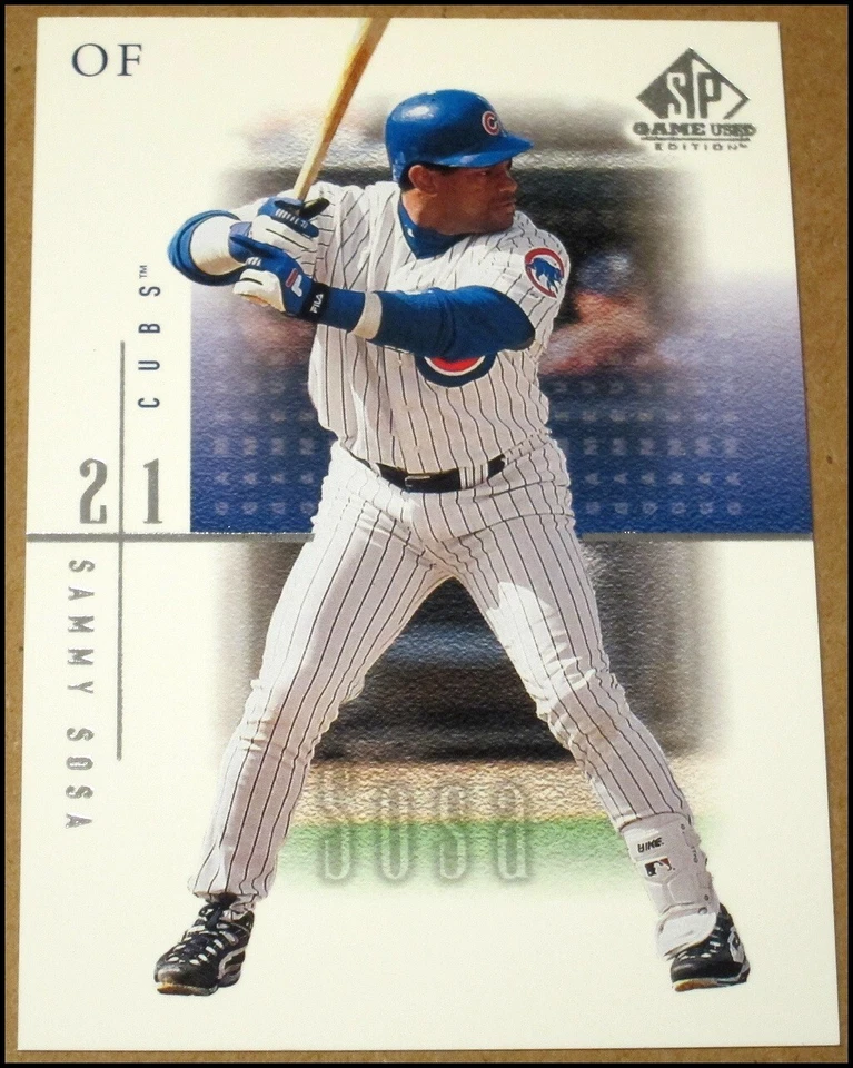 2001 SP Game Used Edition Sammy Sosa Baseball Card #38 Chicago Cubs NRMT / MINT - Image 1 of 3
