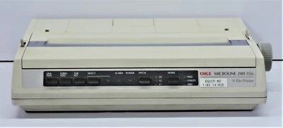 Oki Microline  280 Elite 9 Pin Printer Modle No. D22300C - Image 1 of 4