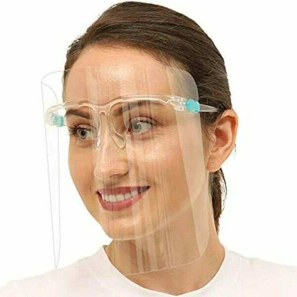 (PAQUETE DE DOS) 6 piezas Protector facial con 3 piezas Juego de marco de gafas para mujeres y hombres Foto 1 de 4