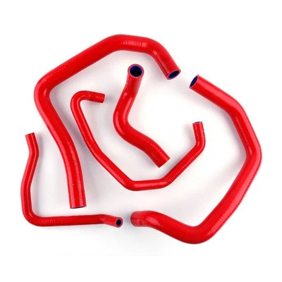 Red For 2005 2006 Kawasaki Ninja ZX6R ZX-6R ZX636C Silicone Radiator Hose 5pcs - Image 1 of 4