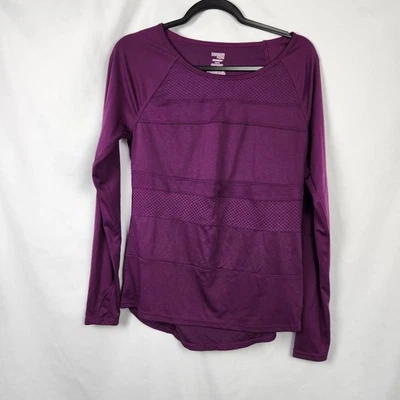 Camiseta deportiva Danskin Now Drimore para mujer talla M 8-10 ciruela manga larga Foto 1 de 4