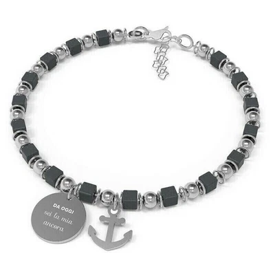 Bracciale 10 Buoni Propositi Da Oggi Sei La Mia Ancora Regalo d'Amore Uomo Donna - Immagine 1 di 2