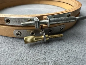 Vintage Embroidery Hoop Round Wood 6” Brown Cross Stitch Made USA Taiwan Lot - Picture 1 of 8