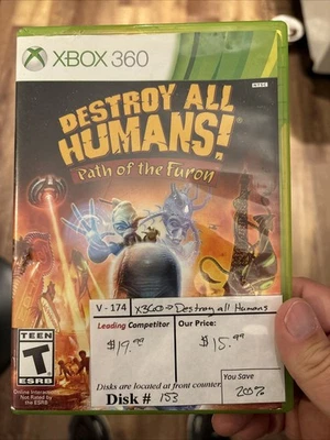 Microsoft Xbox 360 CIB COMPLETE TESTED Destroy All Humans Path of the Furon - Image 1 of 4