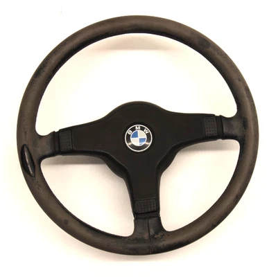 BMW OEM GENUINE E30 E34 M SPORT STEERING WHEEL 385MM M TECH 1 M TECHNIK  3 SPOKE - Image 1 of 4