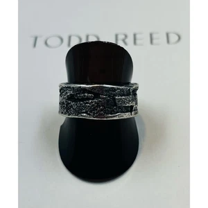 TODD REED Signed Men's Sterling Palladium 925 PD Hand Forged Ring Sz. 9 1/2 - Picture 1 of 5
