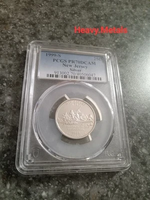 1999-S NEW JERSEY Silver Proof Quarter PR70 PCGS NICE LOW PRICE!! - Image 1 of 4