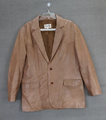 Vintage Scully Men 44 Leather Coat Western Blazer Suit Jacket - Image 1 of 4
