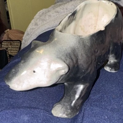 Jarrón decorativo vintage de cerámica para jardinera de oso MCM Foto 1 de 2