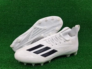 Adidas ADIZERO Primeknit Football Cleats White Black HP8860 Men's Size 12 NEW - Picture 1 of 9