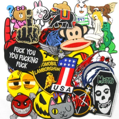 Iron On Patch Various Mixed Sew Embroidered Lot of 30 Wholesale Cap Shirt Bag FS - Image 1 of 4