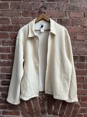 Vintage Jil Sander Bergdorf’s Men’s Zip Up Fleece Jacket, Sz Medium Cotton/Wool - Image 1 of 4